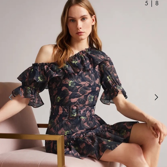 Ted Baker dress: Hazpin NWT
Asymmetric Cold Shoulder Ruffle Mini Dress - Picture 4 of 6